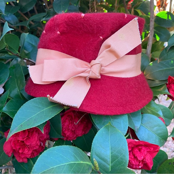 Vintage 50s Terry Sales Corporation Hat 100% Wool Shagfelt With Tafta Ribbon MCM - Picture 3 of 9